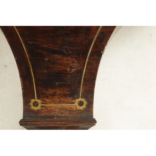 1002 - JNO. HILL. LONDON A LATE REGENCY BRASS INLAID EIGHT DAY ROSEWOOD BRACKET CLOCK The shallow arched sh... 