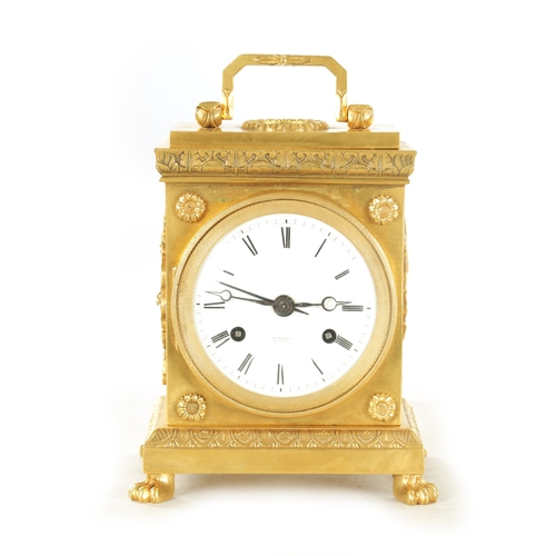 1018 - F.COURVOISIER & CO No 1508, A 19TH CENTURY SWISS CAST GILT BRASS GRANDE SONNERIE OFFICER'S CLOCK the... 