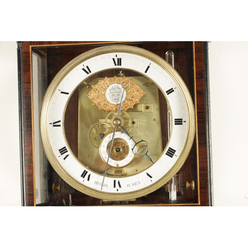 1024 - AN AUSTRIAN THREE MONTH DURATION BIEDERMEIER REGULATOR WALL CLOCK, SIGNED BRANDL IN WIEN the archite... 