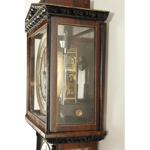 1024 - AN AUSTRIAN THREE MONTH DURATION BIEDERMEIER REGULATOR WALL CLOCK, SIGNED BRANDL IN WIEN the archite... 