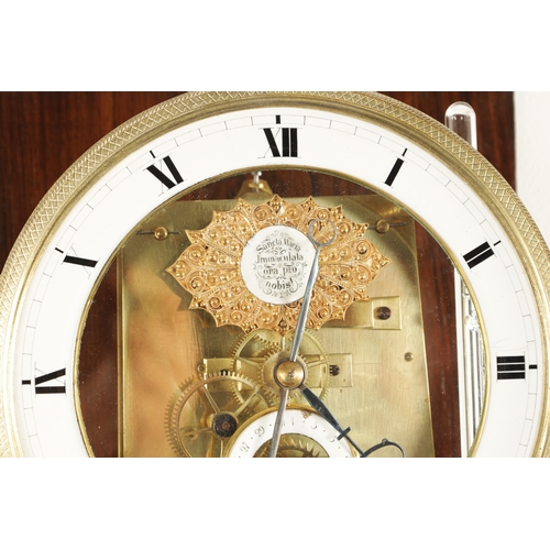 1024 - AN AUSTRIAN THREE MONTH DURATION BIEDERMEIER REGULATOR WALL CLOCK, SIGNED BRANDL IN WIEN the archite... 