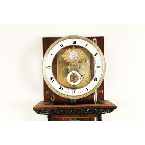 1024 - AN AUSTRIAN THREE MONTH DURATION BIEDERMEIER REGULATOR WALL CLOCK, SIGNED BRANDL IN WIEN the archite... 