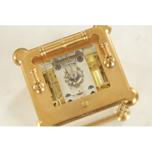 996 - HENRI JACOT. A LARGE LATE 19TH CENTURY FRENCH GILT BRASS CASED GRAND SONNERIE CARRIAGE CLOCK the gil... 