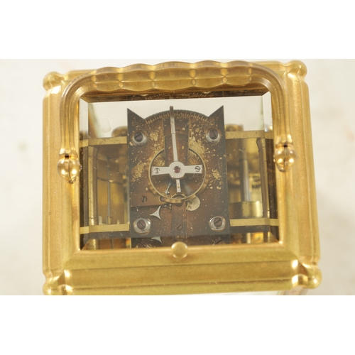 998 - PAUL GARNIER PARIS, A GOOD 19TH CENTURY FRENCH GILT BRASS GORGE CASE CARRIAGE CLOCK REPEATER the sig... 