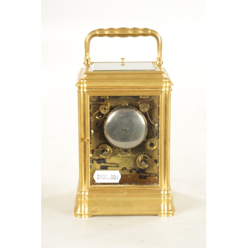 998 - PAUL GARNIER PARIS, A GOOD 19TH CENTURY FRENCH GILT BRASS GORGE CASE CARRIAGE CLOCK REPEATER the sig... 