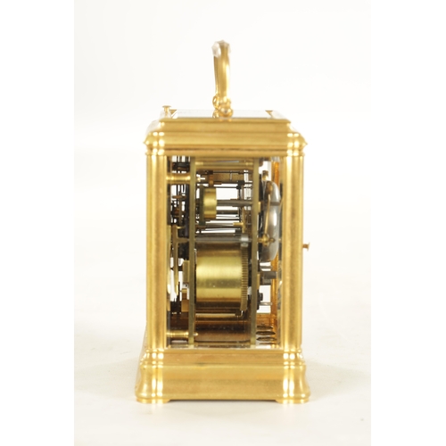 998 - PAUL GARNIER PARIS, A GOOD 19TH CENTURY FRENCH GILT BRASS GORGE CASE CARRIAGE CLOCK REPEATER the sig... 