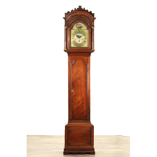 1013 - JAMES GIBB, STOCKTON. AN IMPRESSIVE MID 18TH CENTURY THREE-TRAIN MUSICAL LONGCASE CLOCK the 12 inch ... 