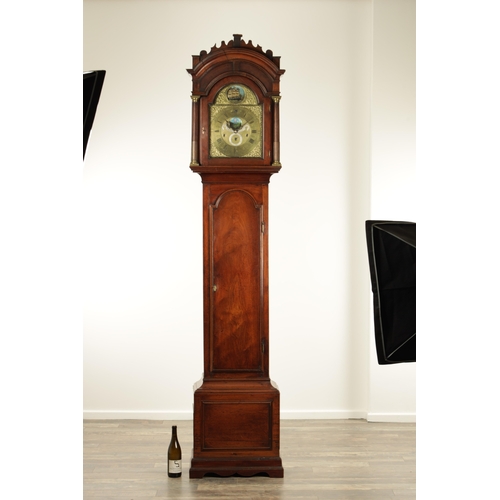 1013 - JAMES GIBB, STOCKTON. AN IMPRESSIVE MID 18TH CENTURY THREE-TRAIN MUSICAL LONGCASE CLOCK the 12 inch ... 