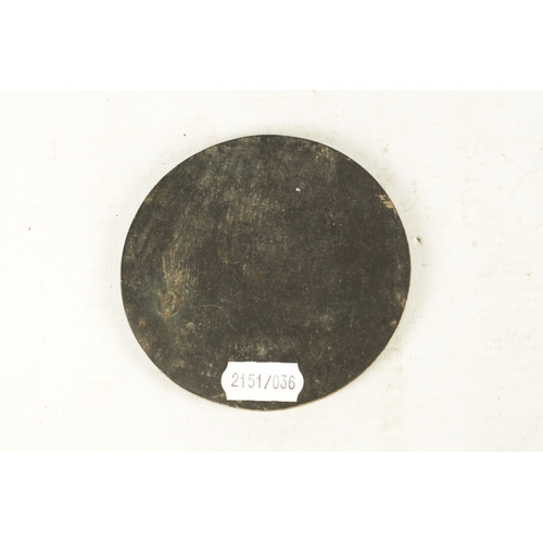 167 - A COLLECTION OF THREE EARLY CHINESE BRONZE MIRRORS of circular form with cast relief decoration. (13... 