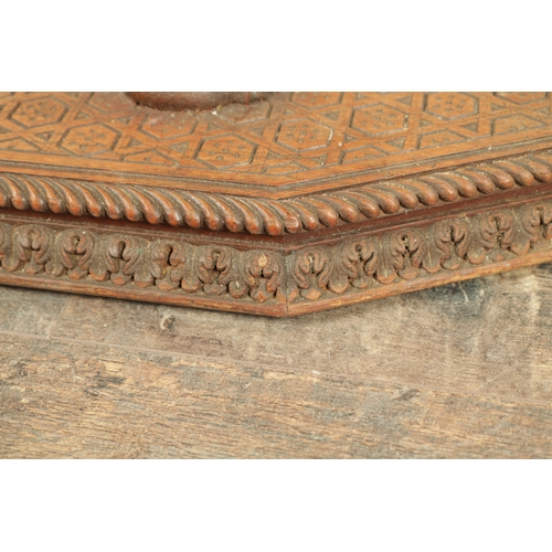 193 - A GOOD LATE 19TH CENTURY CARVED HARDWOOD ANGLO INDIAN OCCASIONAL TABLE modelled as a camel with leaf... 