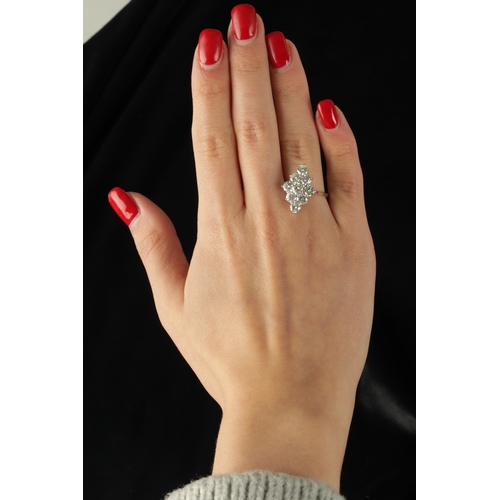 331 - A LADIES 18CT WHITE GOLD DIAMOND SET RING, having app. 2.5ct of diamonds, total weight 4.7g, ring si... 