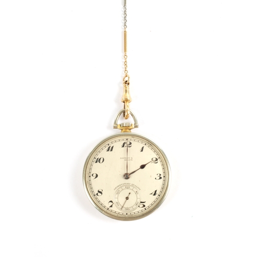 353 - AN EARLY 20TH CENTURY 18CT TWO TONE GOLD ROLEX POCKET WATCH RETAILED BY ASPREY, LONDON, the stylish ... 