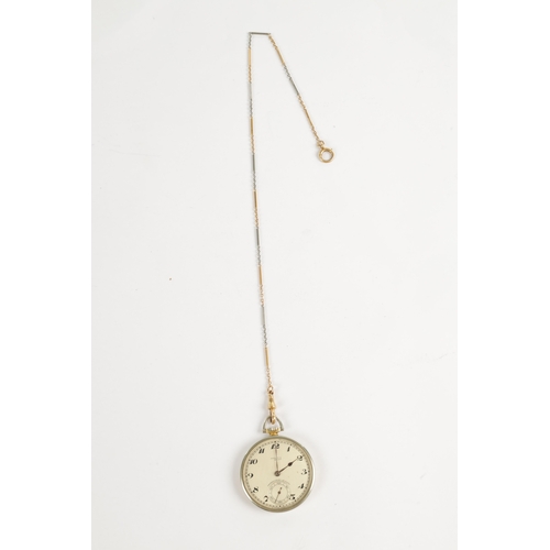 353 - AN EARLY 20TH CENTURY 18CT TWO TONE GOLD ROLEX POCKET WATCH RETAILED BY ASPREY, LONDON, the stylish ... 