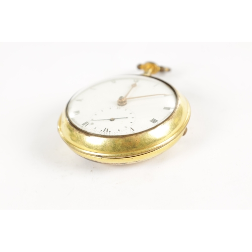 355 - PETER LITHERLAND, LIVERPOOL. A RARE GILT PAIR CASED POCKET WATCH WITH RACK LEVER ESCAPEMENT, plain o... 