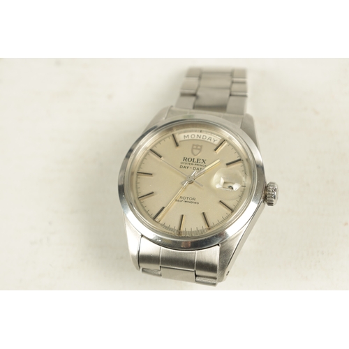 356 - A RARE STAINLESS STEEL “JUMBO” OYSTER PRINCE DAY-DATE ROLEX TUDOR WRIST WATCH on steel oyster bracel... 