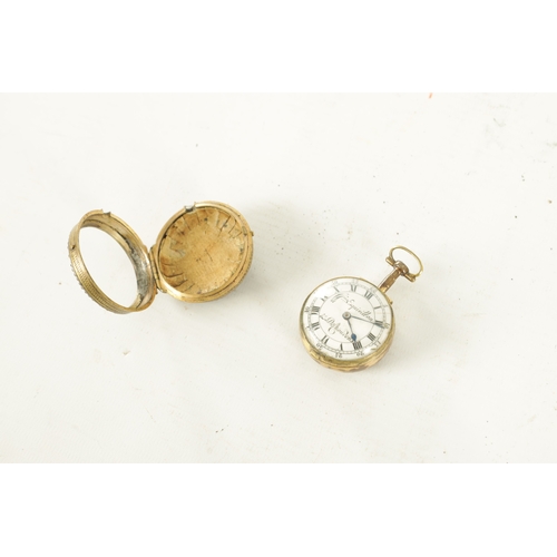 360 - A LATE 18TH CENTURY FRENCH GILT AND ENAMEL PAIR CASED POCKET WATCH signed Fres Esquivillon the outer... 