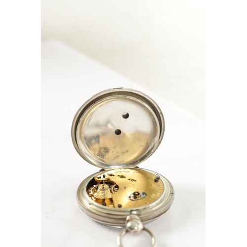 363 - WALTHAM WATCH CO. AN EARLY SILVER OPEN FACED AMERICAN POCKET WATCH, plain case enclosing an enamel d... 