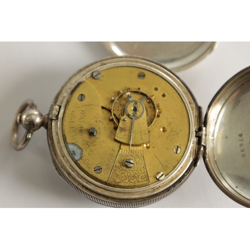 367 - A COLLECTION OF FOUR SILVER CASED POCKET WATCHES AND THREE MOVEMENTS, two watches signed W. Potts & ... 