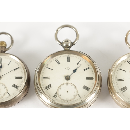 367 - A COLLECTION OF FOUR SILVER CASED POCKET WATCHES AND THREE MOVEMENTS, two watches signed W. Potts & ... 