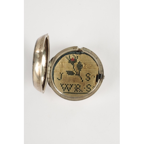 369 - JOHN ROGERS, LEOMINSTER. A GEORGE III SILVER AND TORTOISESHELL TRIPLE CASED POCKET WATCH, having and... 