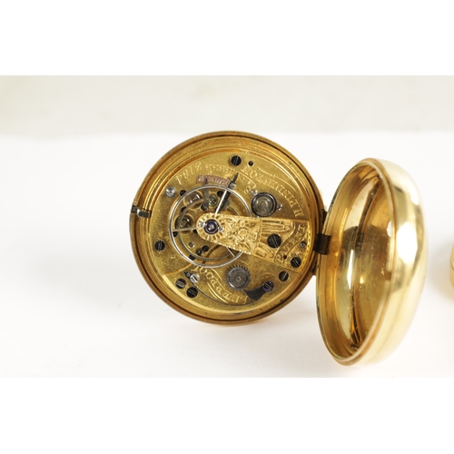 370 - H. PINNINTON, LIVERPOOL. AN 18CT GOLD OPEN FACED POCKET WATCH, plain case enclosing a gold engine tu... 