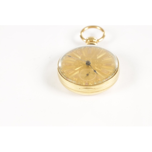 370 - H. PINNINTON, LIVERPOOL. AN 18CT GOLD OPEN FACED POCKET WATCH, plain case enclosing a gold engine tu... 