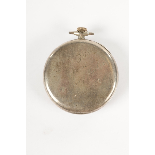 371 - A 1930'S SILVER CASED ROLEX SCIENTIFIC POCKET WATCH, having a plain case with engraved inscription t... 