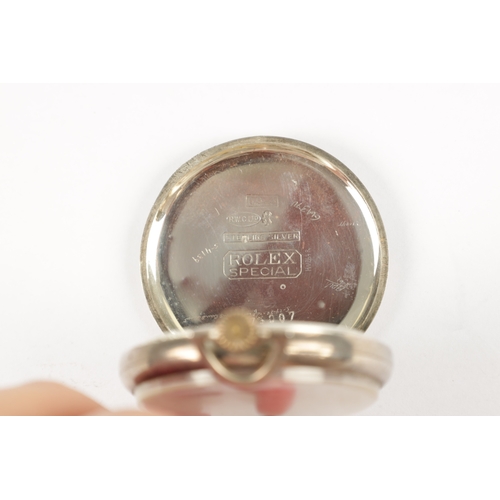 371 - A 1930'S SILVER CASED ROLEX SCIENTIFIC POCKET WATCH, having a plain case with engraved inscription t... 