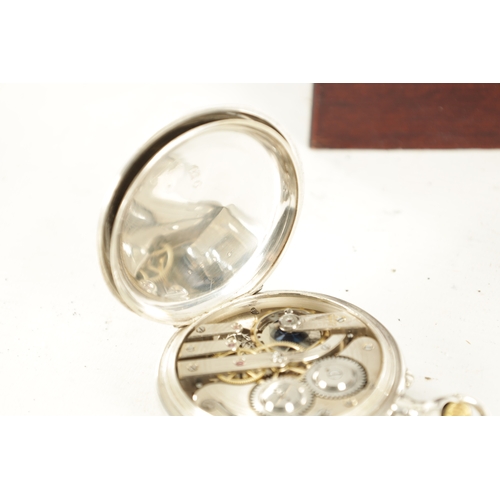 372 - A SILVER OPEN FACED GOLIATH REGULATOR POCKET WATCH, the plane case with gilt winding crown enclosing... 