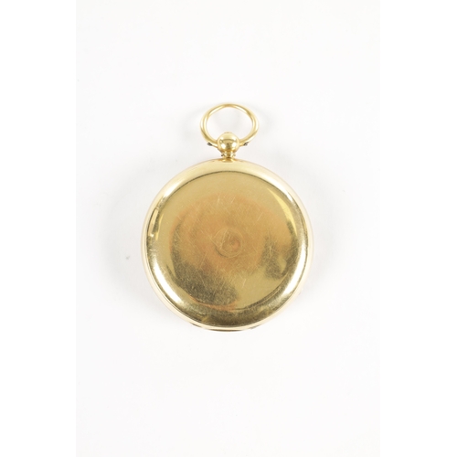 373 - LITHERLAND DAVIES & CO. LIVERPOOL. AN 18CT GOLD OPEN FACED POCKET WATCH plain case enclosing a gold ... 