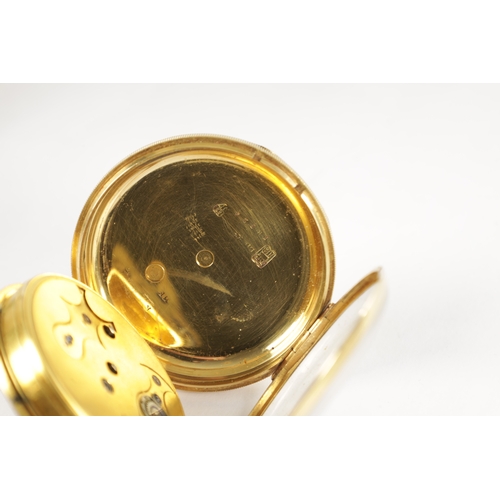 373 - LITHERLAND DAVIES & CO. LIVERPOOL. AN 18CT GOLD OPEN FACED POCKET WATCH plain case enclosing a gold ... 