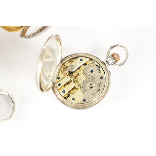 376 - A COLLECTION OF FOUR SILVER POCKET WATCHES SIGNED FATTORINI & SONS, the largest by A.M. Watches co. ... 