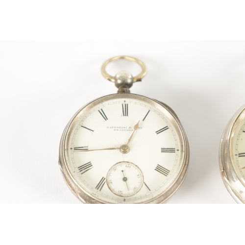 376 - A COLLECTION OF FOUR SILVER POCKET WATCHES SIGNED FATTORINI & SONS, the largest by A.M. Watches co. ... 