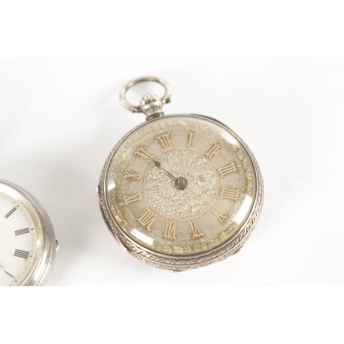 376 - A COLLECTION OF FOUR SILVER POCKET WATCHES SIGNED FATTORINI & SONS, the largest by A.M. Watches co. ... 