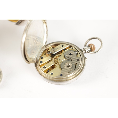 376 - A COLLECTION OF FOUR SILVER POCKET WATCHES SIGNED FATTORINI & SONS, the largest by A.M. Watches co. ... 