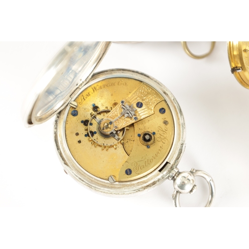 376 - A COLLECTION OF FOUR SILVER POCKET WATCHES SIGNED FATTORINI & SONS, the largest by A.M. Watches co. ... 