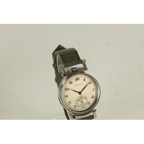 378 - A GENTLEMAN'S STAINLESS STEEL TOUCHON (SWISS) WRISTWATCH WITH POCKET WATCH MOVEMENT the pocket watch... 