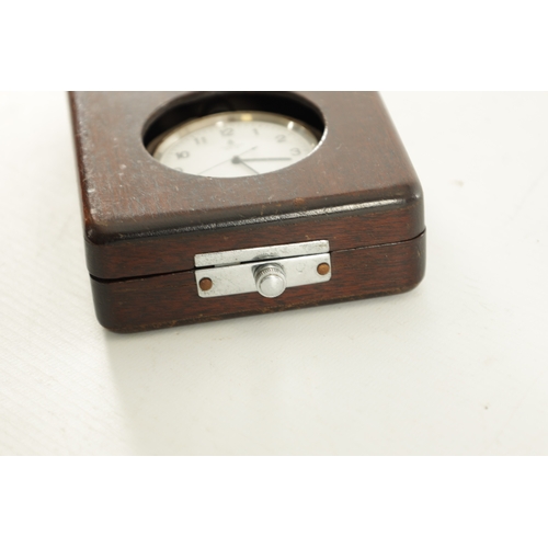 381 - A WW2 ROYAL NAVY LONGINES STEEL CASED DECK WATCH the plain screw back case enclosing a white enamel ... 