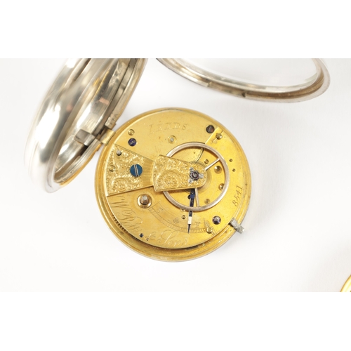 388 - A COLLECTION OF FOUR SILVER OPEN FACED POCKET WATCHES BY POTTS & SONS, LEEDS all with vacant cartouc... 