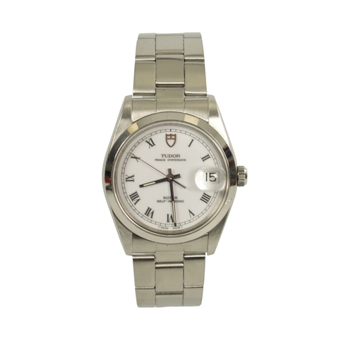 393 - A GENTLEMAN’S STAINLESS STEEL ROLEX TUDOR PRINCE OYSTER DATE WRISTWATCH, on steel oyster bracelet, t... 