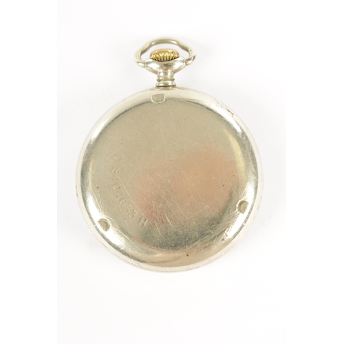 396 - A GERMAN OFFICER'S PRE THIRD REICH ZENITH MILITARY POCKET WATCH, having a nickel case with screw bac... 