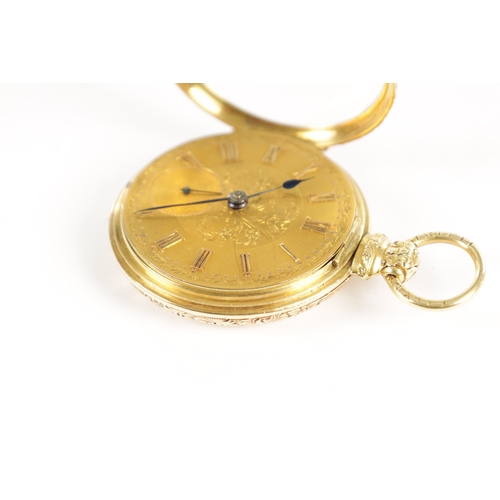 397 - SAMUEL ISAAC TOBIAS, LIVERPOOL. AN 18CT GOLD OPEN FACED POCKET WATCH the chased scrollwork case with... 