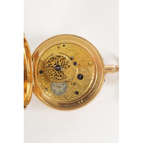 402 - JAMES RIGBY CHARING CROSS. AN EARLY 19TH CENTURY QUARTER REPEATING 18CT GOLD POCKET WATCH the painte... 