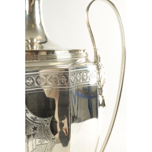 406 - A GEORGE III ADAM DESIGN SILVER TEA URN the concave panelled tapering body with raised ribbed leaf c... 