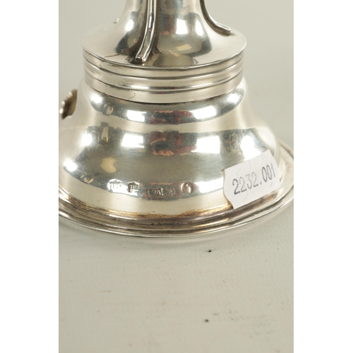 428 - AN EARLY 19TH CENTURY SCOTTISH SILVER WINE FUNNEL with dished moulded edge top, with cast shell deco... 