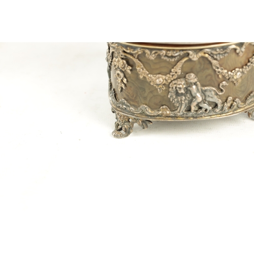 438 - A 19TH CENTURY SILVER AND TORTOISESHELL HEART SHAPED JEWELLERY BOX with classical relief designs - h... 