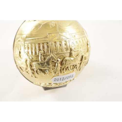 440 - STUART DEVLIN - A SILVER GILT COMMEMORATIVE LONDON GLOBE No 14 for the Royal Silver Jubilee Coronati... 