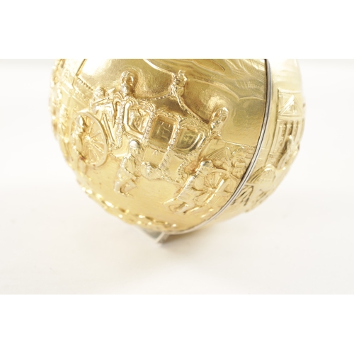 440 - STUART DEVLIN - A SILVER GILT COMMEMORATIVE LONDON GLOBE No 14 for the Royal Silver Jubilee Coronati... 