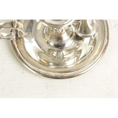 450 - A MINIATURE LATE REGENCY SILVER CHAMBERSTICK with candle sniffer and sconce - hallmarked London 1836... 