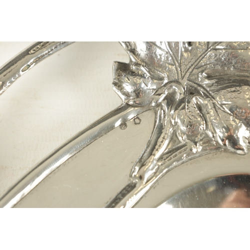 467 - ART NOUVEAU AUSTRO-HUNGARIAN SILVER DRINKS TRAY with stylised leaf and berry decoration,. = 1900, 19... 